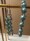 wire wrapped bracelet and earring sets
